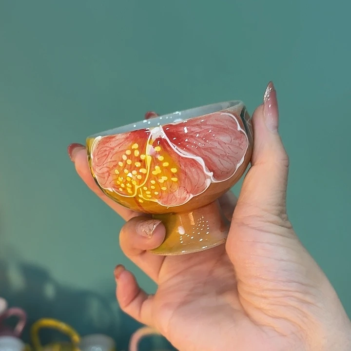 杯景德镇釉下五彩手绘陶瓷