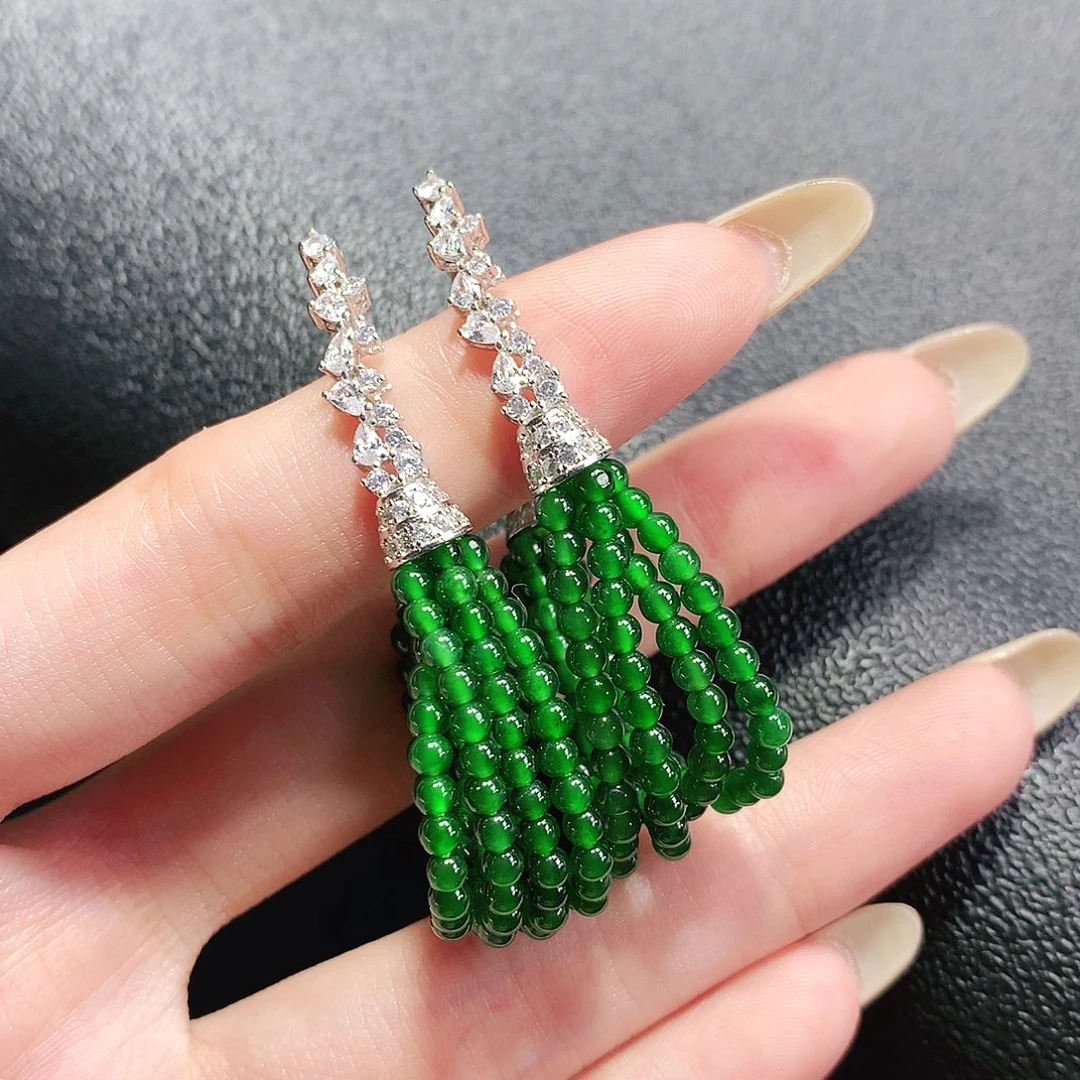 翡翠未镶嵌手串耳饰