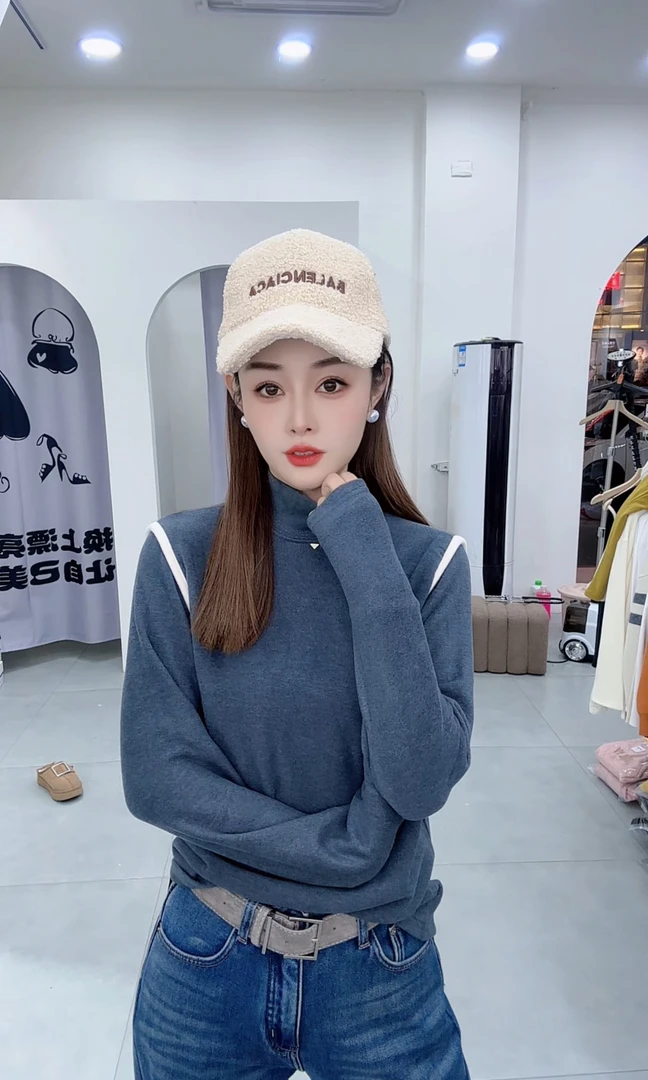 炫彩阁7005【中领双面德绒冬款打底T恤】