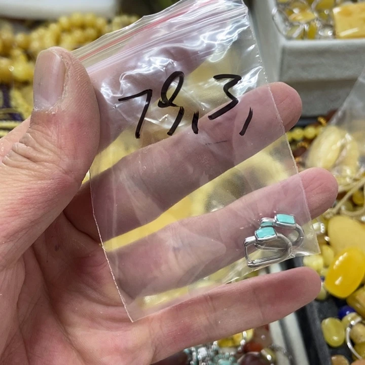 银S925镶嵌蜜蜡裸石多样性发货