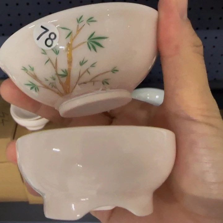 羊脂玉两件套茶漏网纱过滤78
