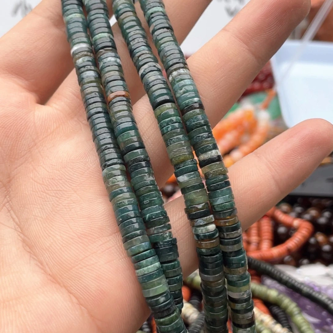 登***宝玛瑙/玉髓合金珠宝半成品打包5条水草玛瑙隔片