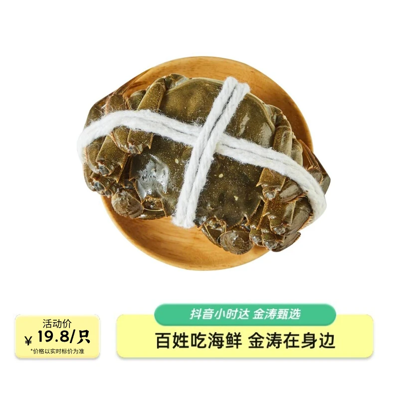 【鲜活】金涛甄选2.5两母大闸蟹 1只 鲜活发货 包活到家（淡水螃蟹海水养）