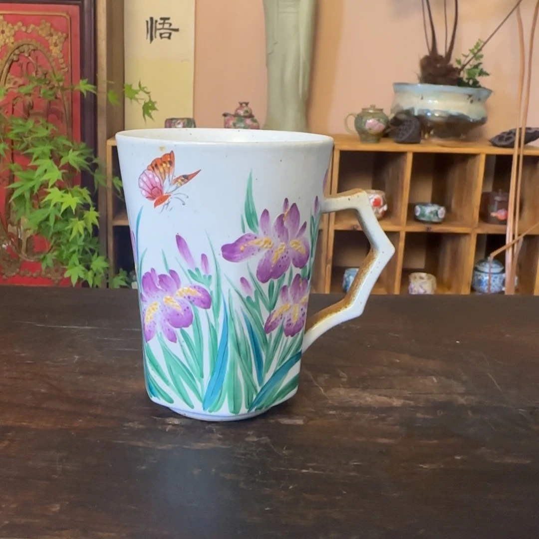 杯柴烧手工手绘陶瓷