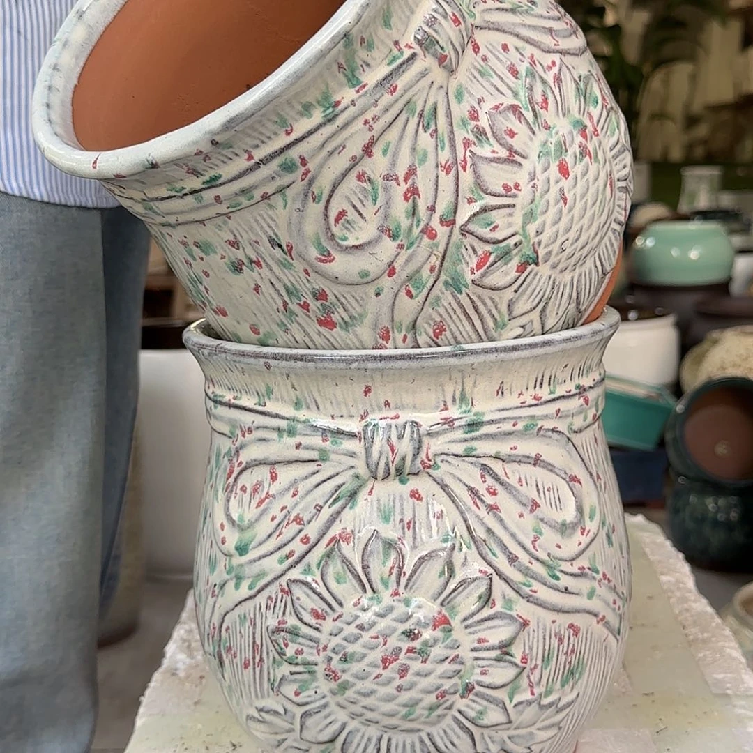 紫砂花盆尺寸19@20