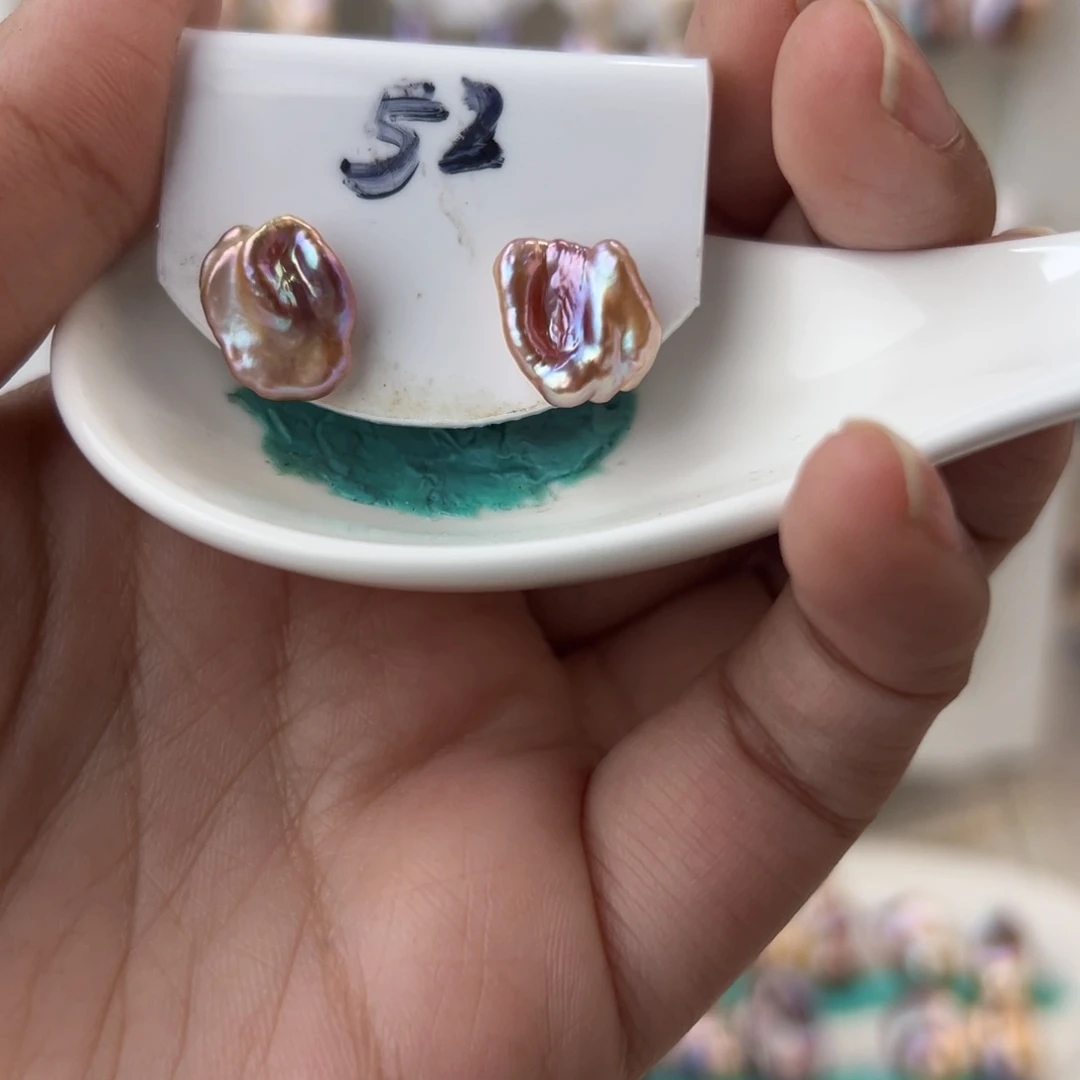 淡水珍珠耳饰银S925镶嵌