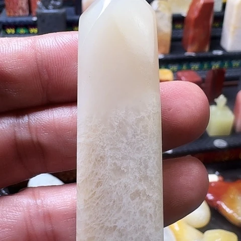 寿山石清***茶鲎箕白印章