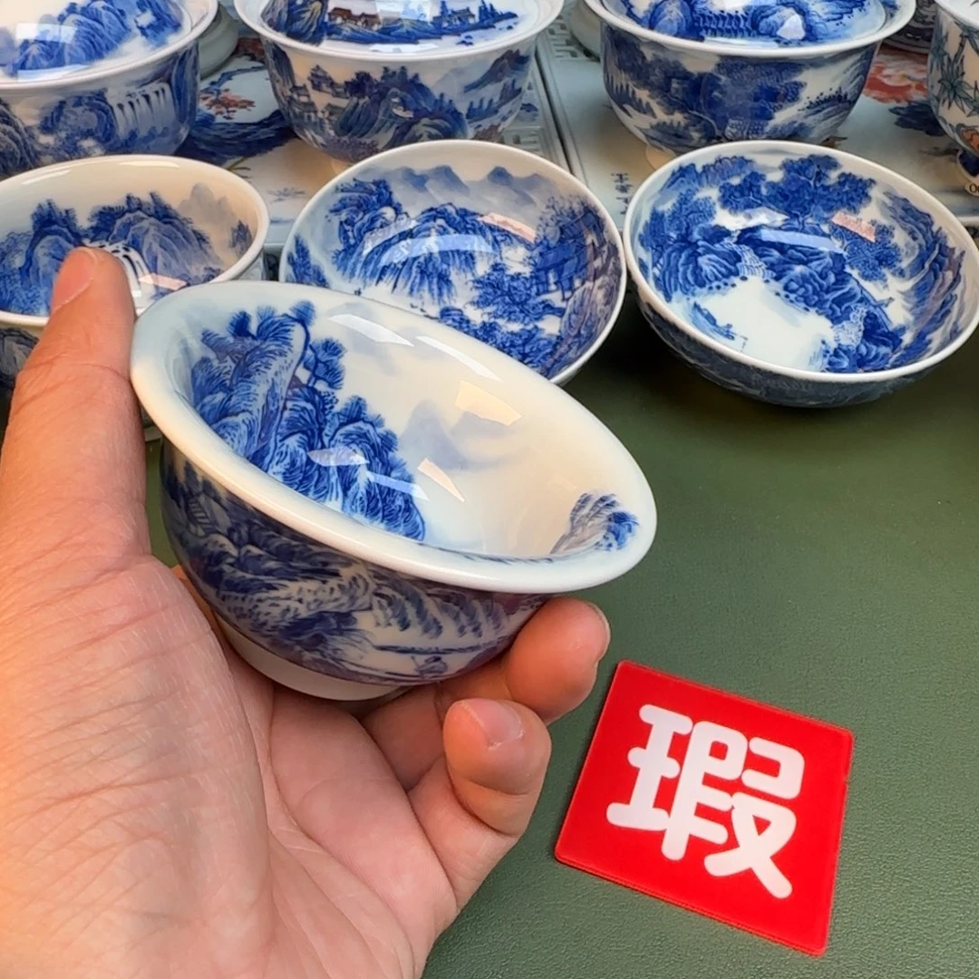 陶纯手工纯手绘茶具石头393