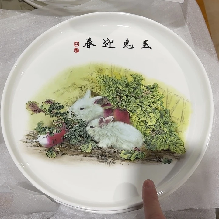 摆件雨****缝景德镇陶瓷艺术品