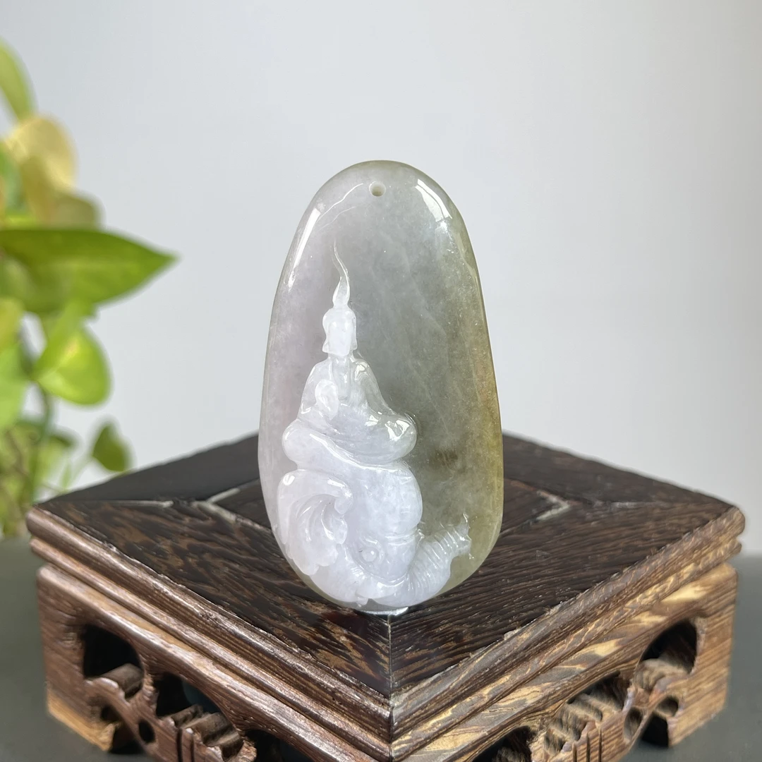 JTB01-015 天然缅甸A货翡翠 普贤