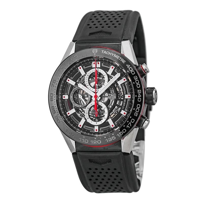 95新 TAG Heuer/泰格豪雅 卡莱拉系列CAR201V.FT6044机械男表45mm