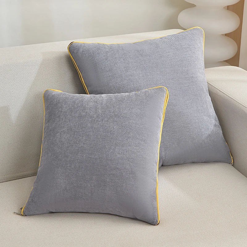 雪尼尔全棉多功能抱枕被子两用简约纯色汽车靠垫办公室午睡枕头被