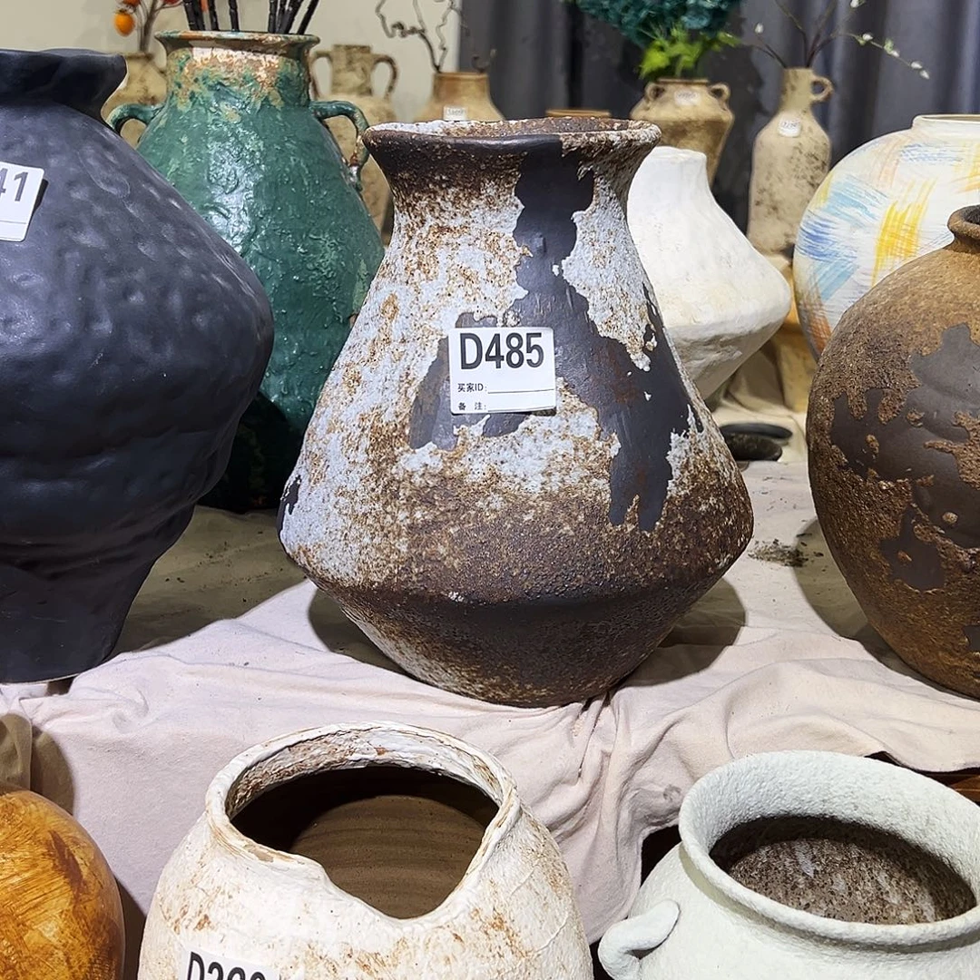 瓶D485高30口10陶瓷花瓶无孔