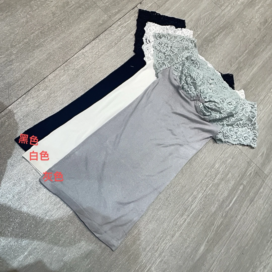 蕾丝小蝴蝶结修身显瘦遮肚短袖背心-果梓5512