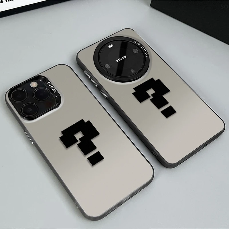 简约问号适用华为mate60Pro手机壳mt70创意P70/60个性苹果15保护
