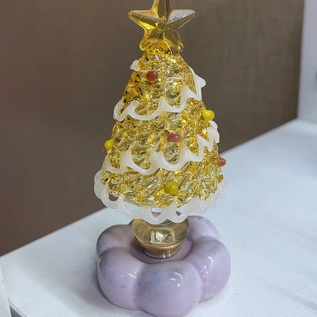 琉璃手工艺品旋转圣诞树