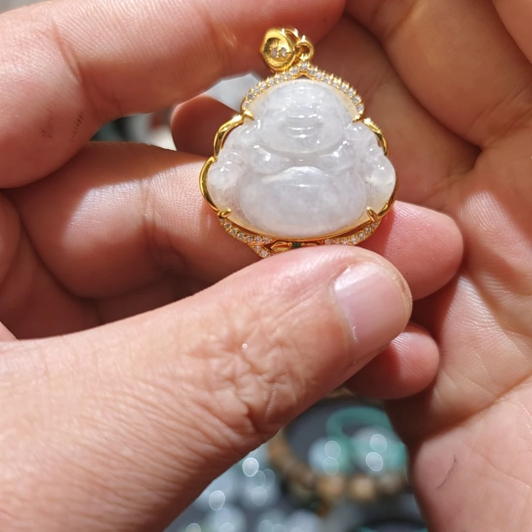 翡翠颈饰银S925镶嵌526855566