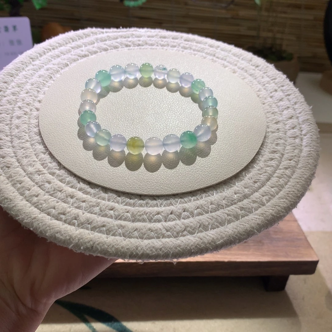 翡翠散珠卡8-9mm春华秋实