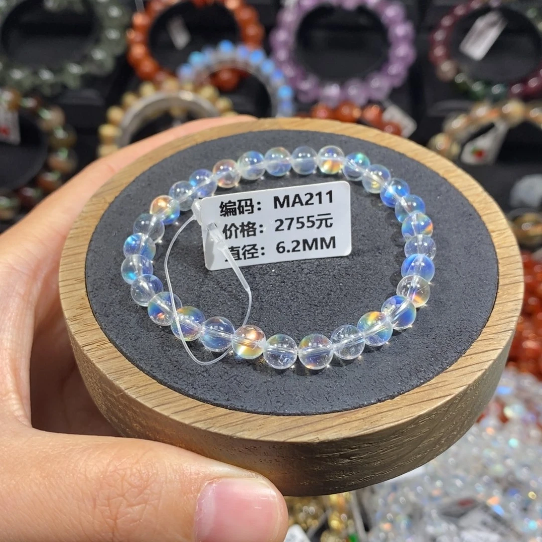 月光石未镶嵌手链MA211#6.2mm