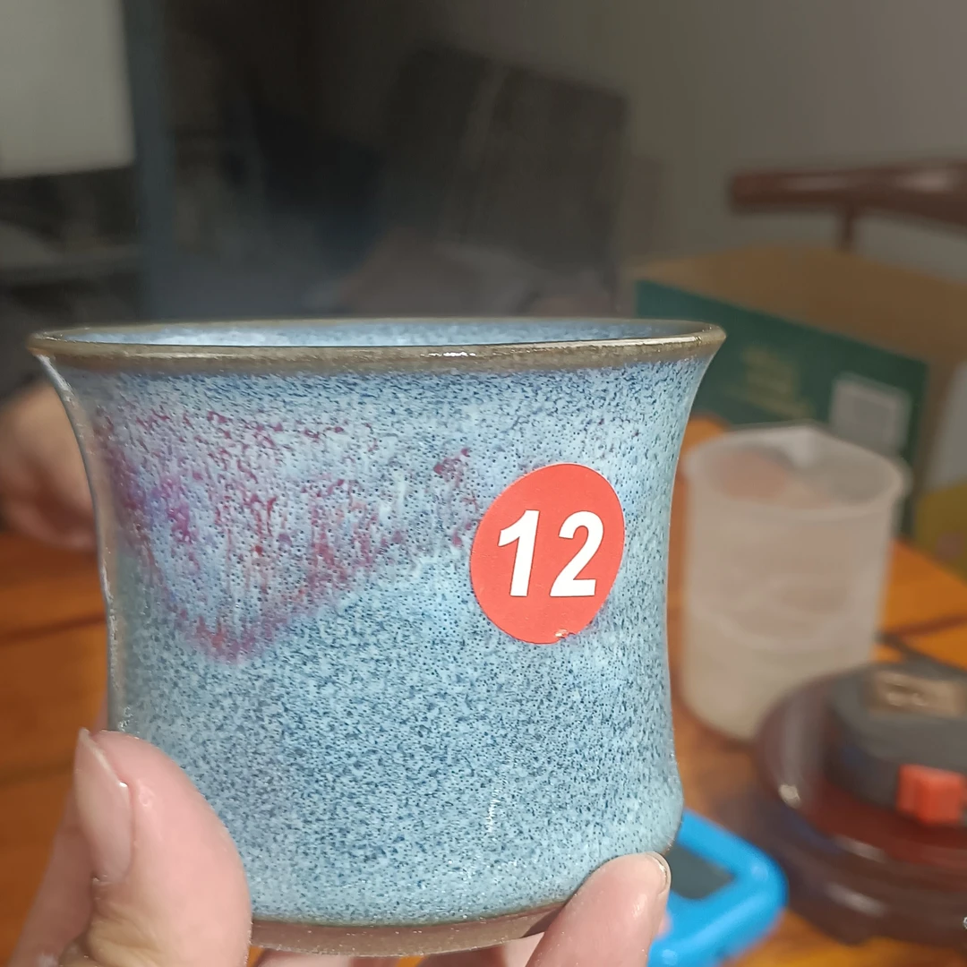 原矿釉手工制作钧瓷杯子