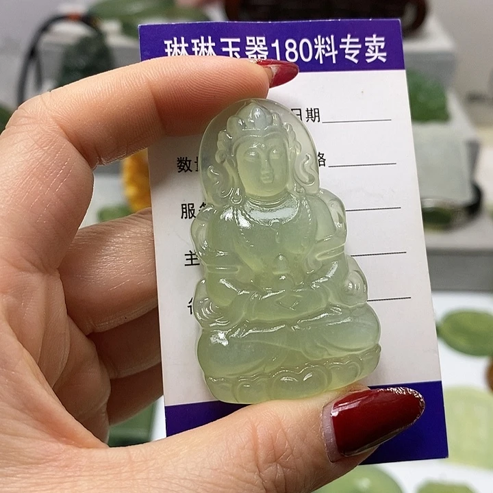 蛇纹石玉挂件未镶嵌道****道