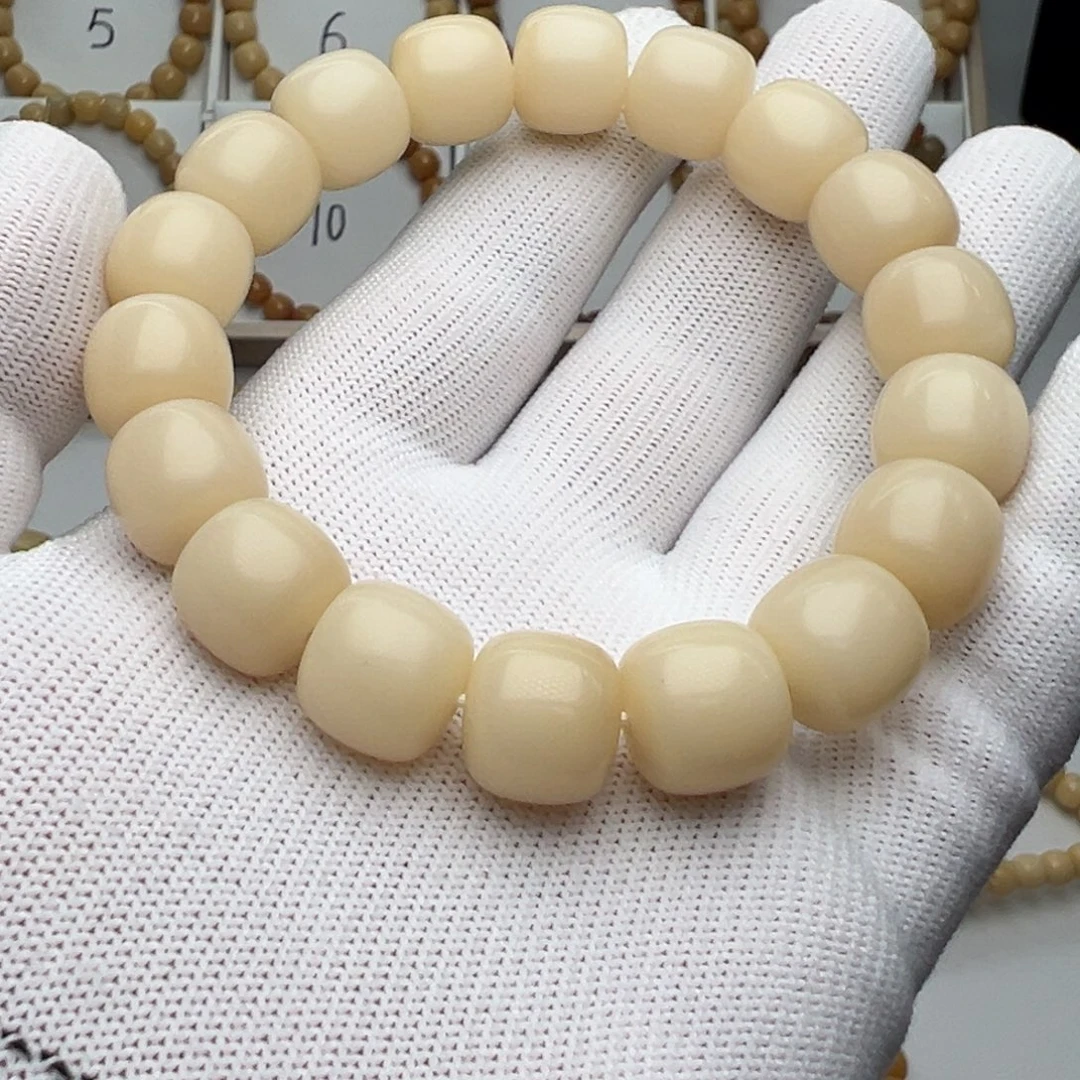 菩提根/象牙果手串卡14 鬼工干磨天然原白菩提根S15