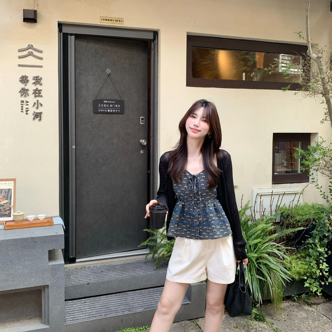 Berry 喜你而欢大庞定制 白色高腰百搭休闲短裤女宽松简约阔腿裤