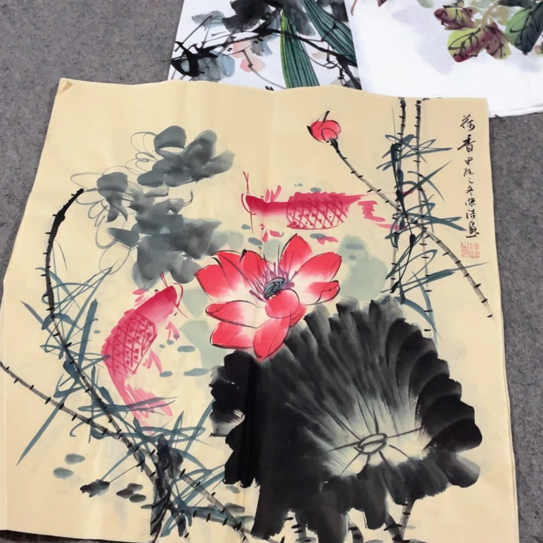 国画国画作品画心一张