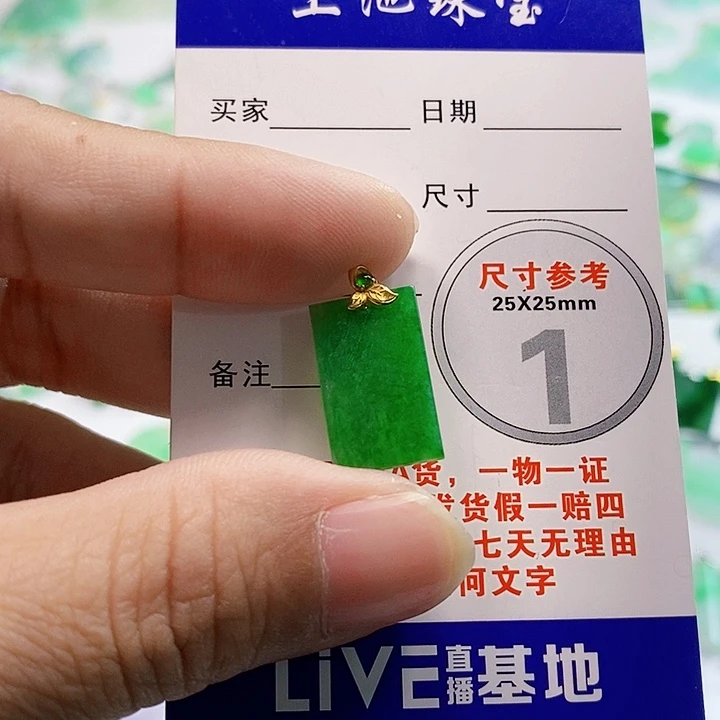 【闪购商品】翡翠颈饰18K金镶嵌翡翠