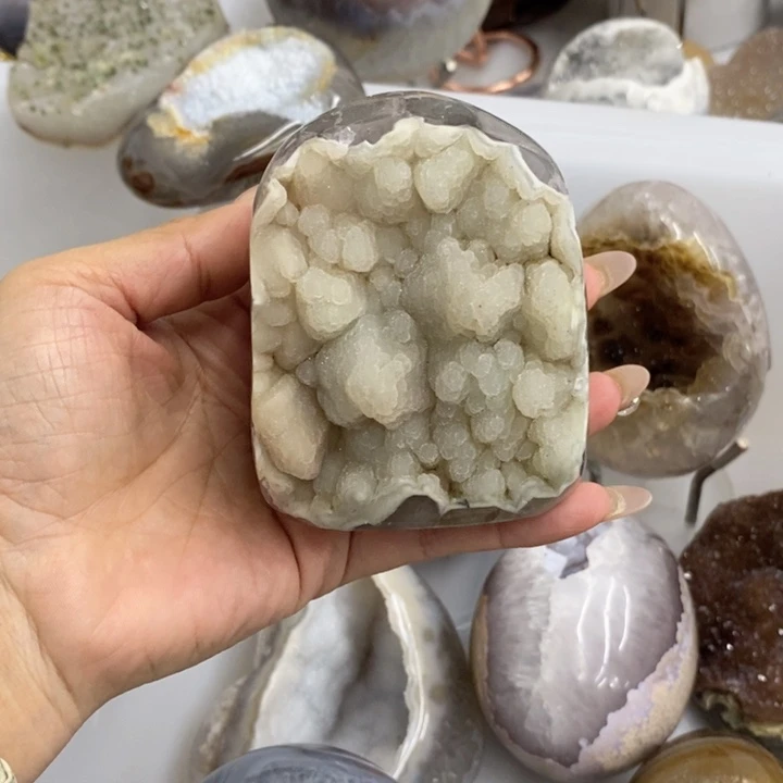 未镶嵌紫晶珠宝半成品