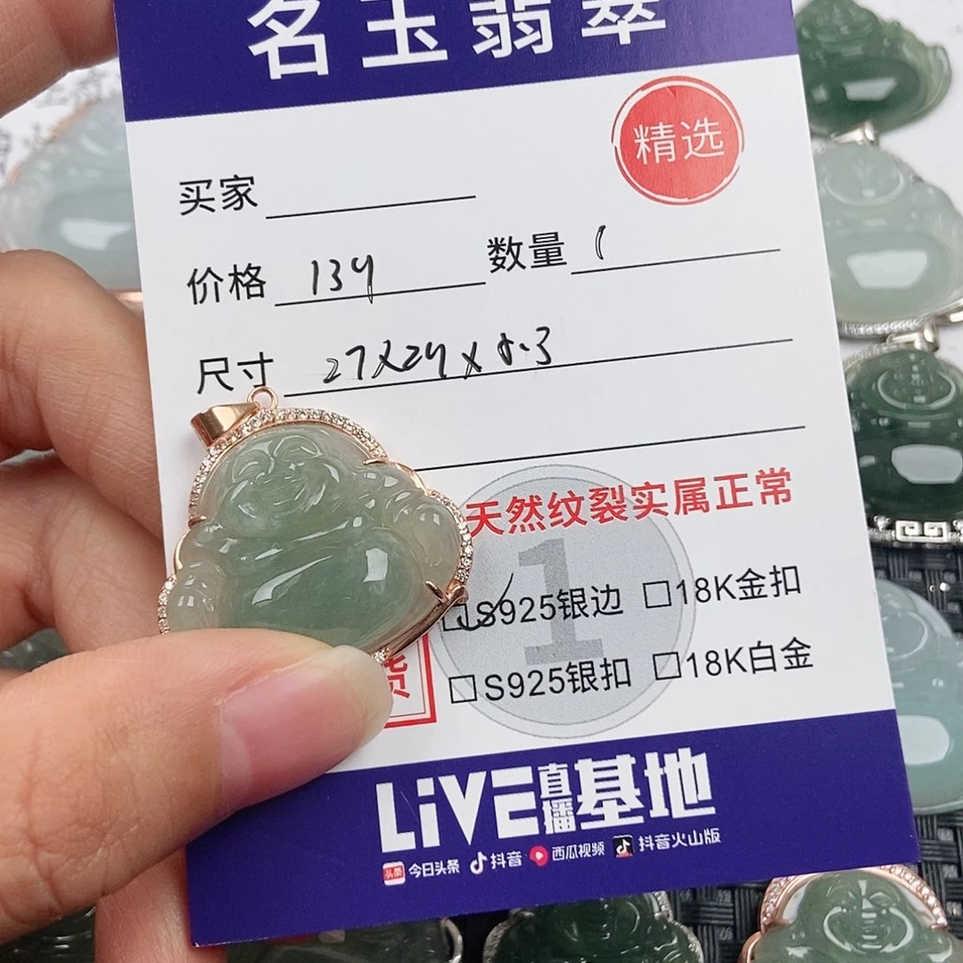 翡翠银S925镶嵌颈饰