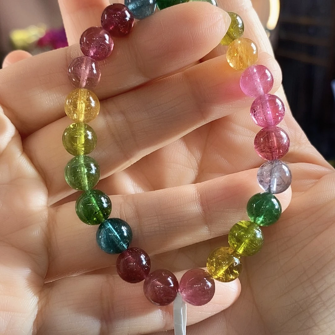 手链碧玺未镶嵌G2427单圈颜色微差