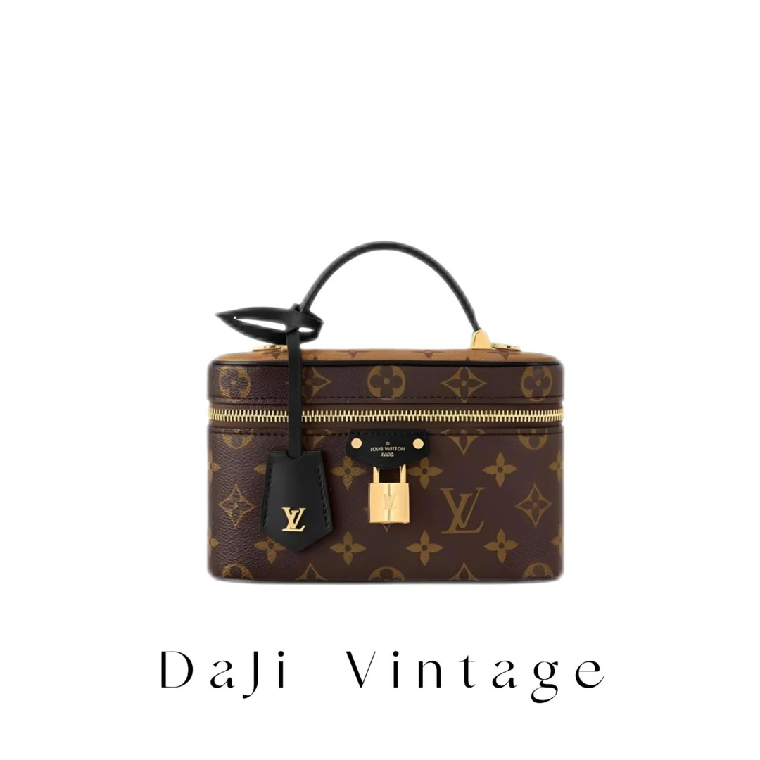 大吉中古/lv路易威登老花vanity窄盒子斜挎包