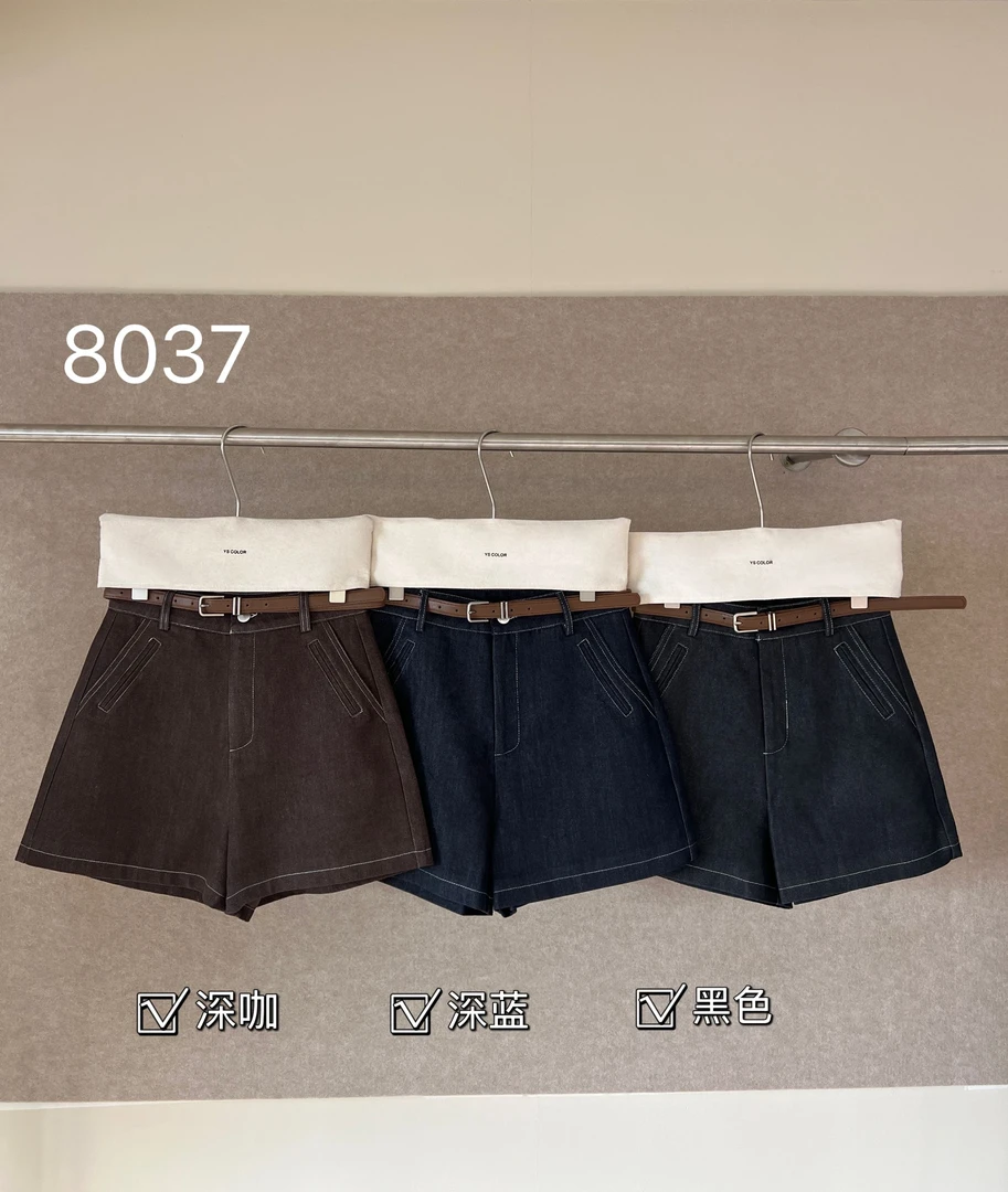 【香香严选】韩版时尚气质百搭牛仔短裤女新款高腰A字牛仔短裤8037