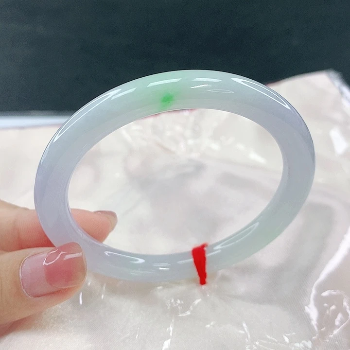 翡翠未镶嵌手镯圈56，04155