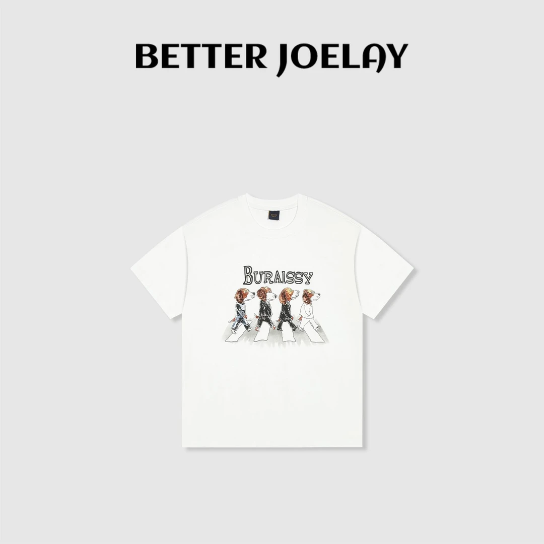 BETTER JOELAY-中版【精英汪汪】时尚百搭宽松T恤短袖可爱KH3337