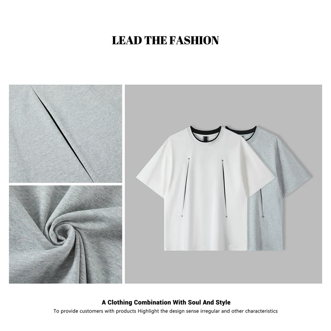 设计感美式短袖t恤男夏季2025新款潮流宽松帅气休闲半袖体恤男生