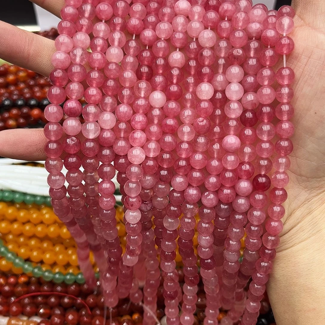 玛瑙/玉髓未镶嵌珠宝半成品k8半熟草莓玉髓