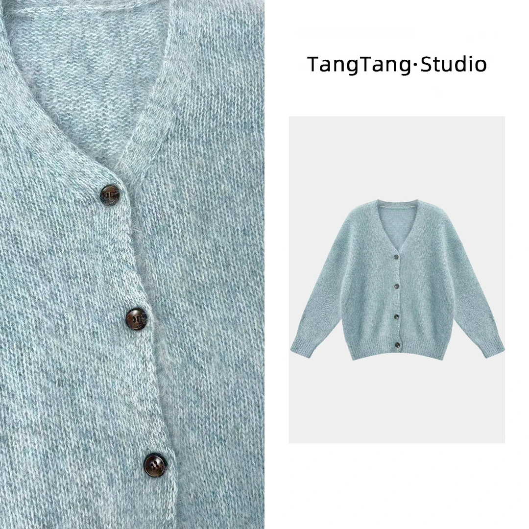 【TangTang·Studio】天空蓝时尚气质显瘦女装毛衣-2510916