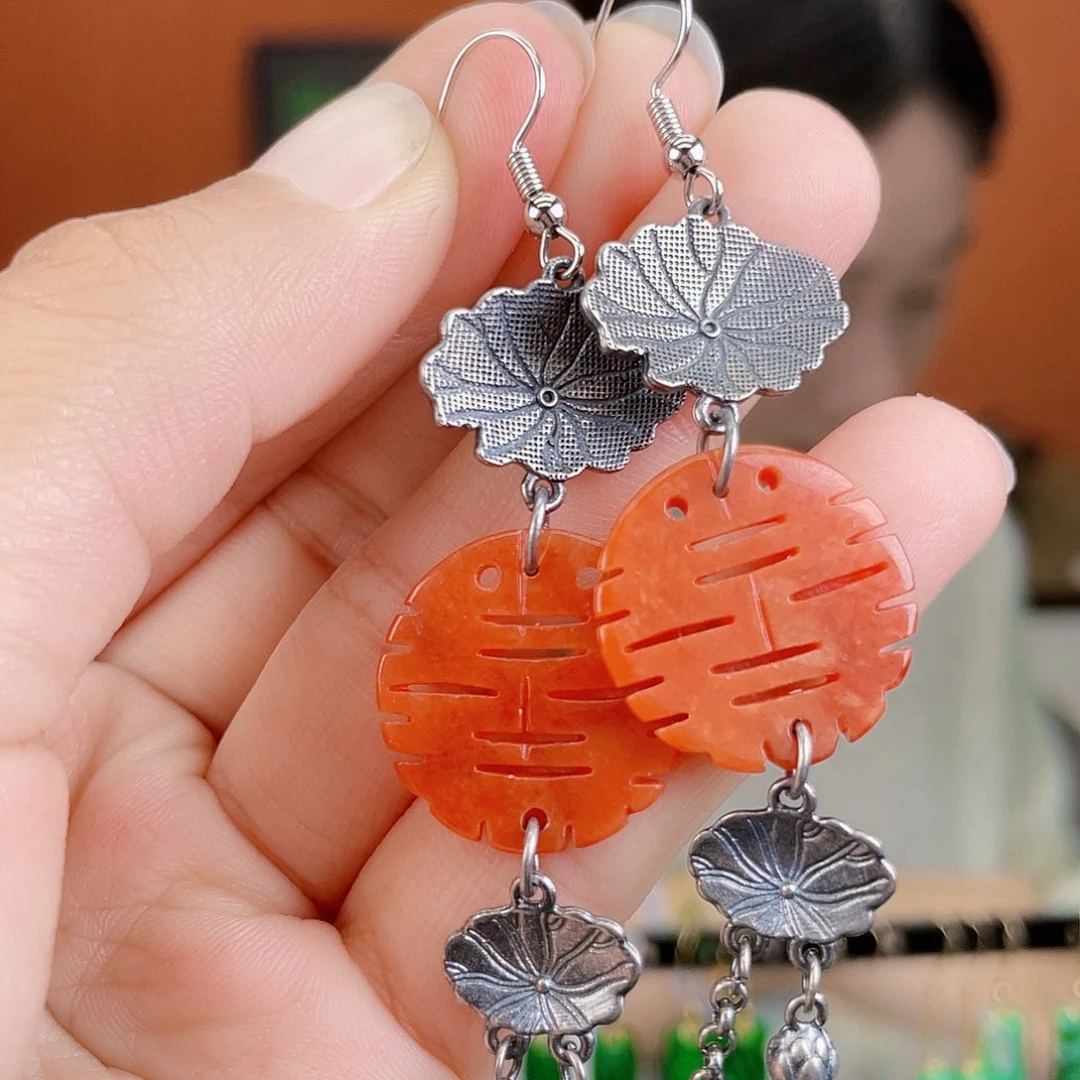 翡翠未镶嵌耳饰饰品