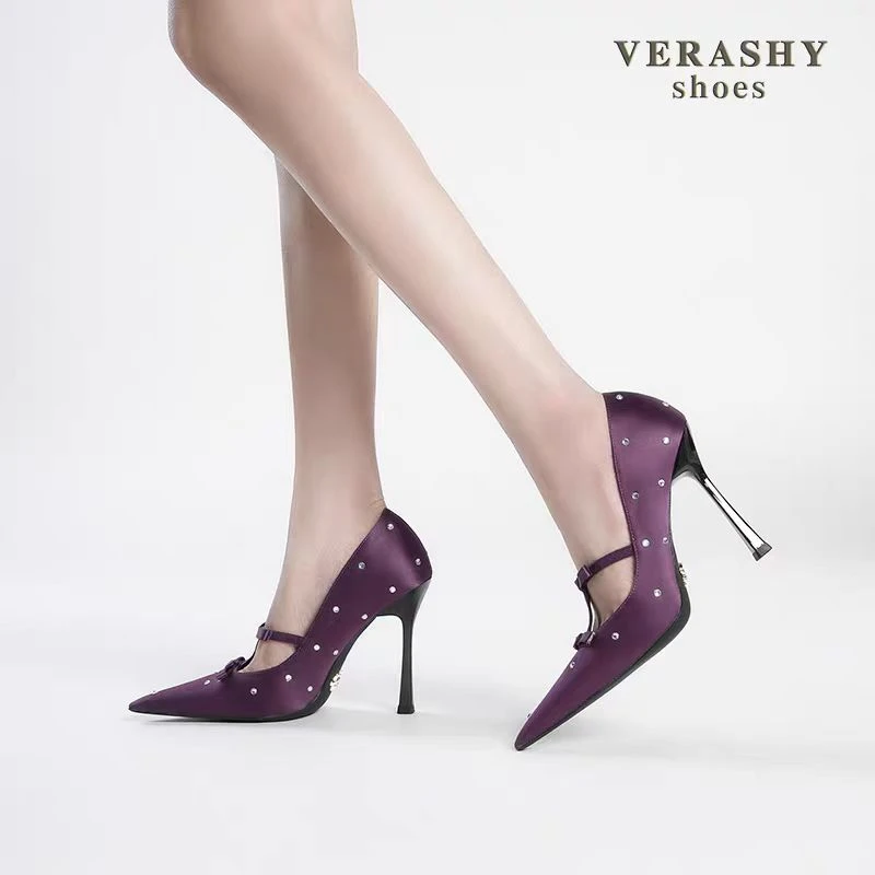 2025百搭小香风甜美高跟鞋性感女细跟尖头气质名媛设计感小众单鞋