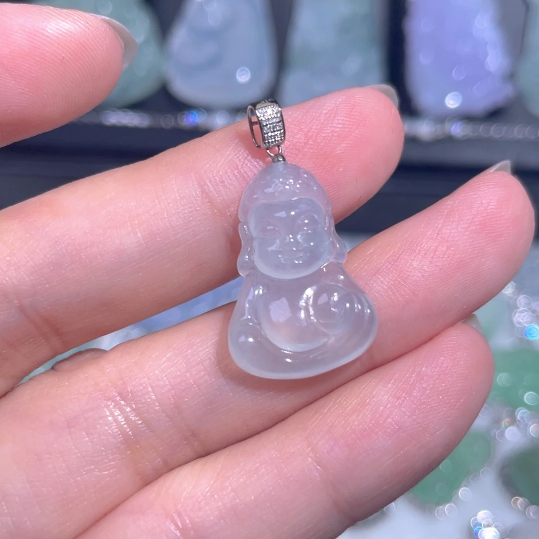 颈饰18K金镶嵌翡翠翡翠