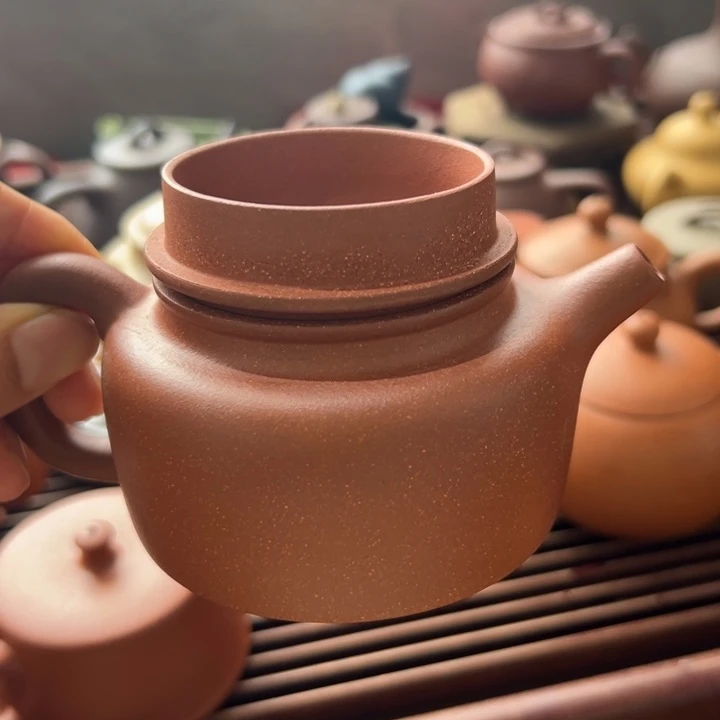 茶壶紫砂瑕疵红降德中200cc