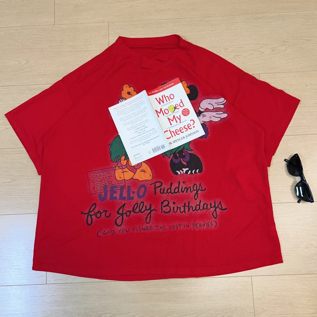 2025夏季新款宽松百搭时尚卡通印花短袖T恤4526