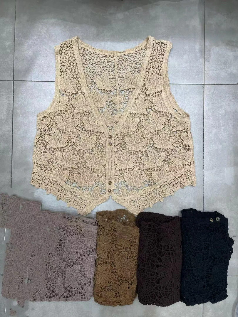 依蔓家推荐时尚百搭欧货镂空马甲