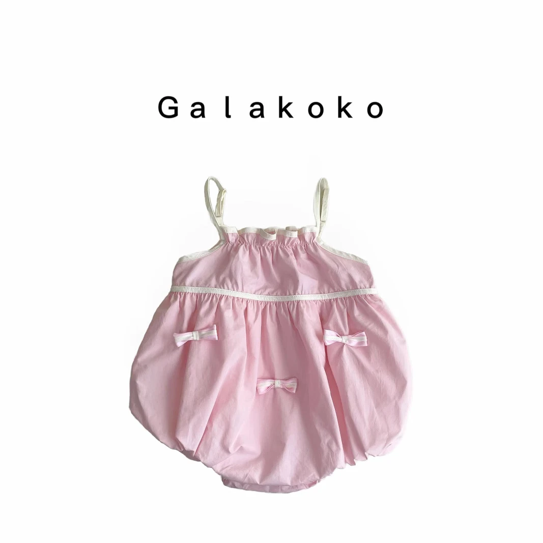 婴童韩版爬服夏季儿童甜美风裙子婴小童马卡龙色系哈衣 - 12175#