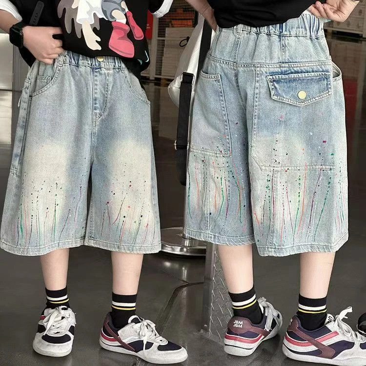 【夏季牛仔】2025短裤五分休闲裤子薄款宽松弹力中裤9252