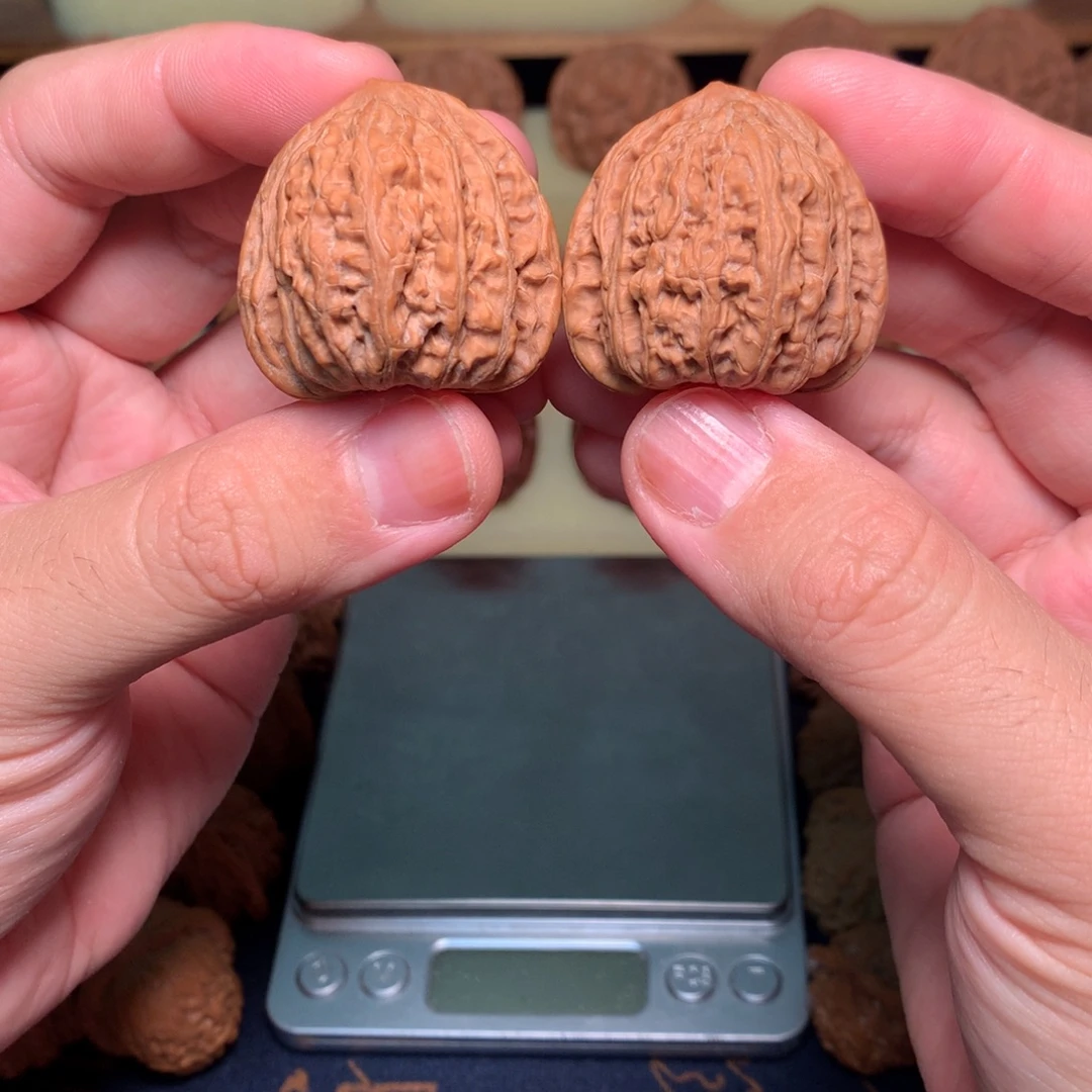 吊坠文玩核桃35秦岭野生三角密纹全品