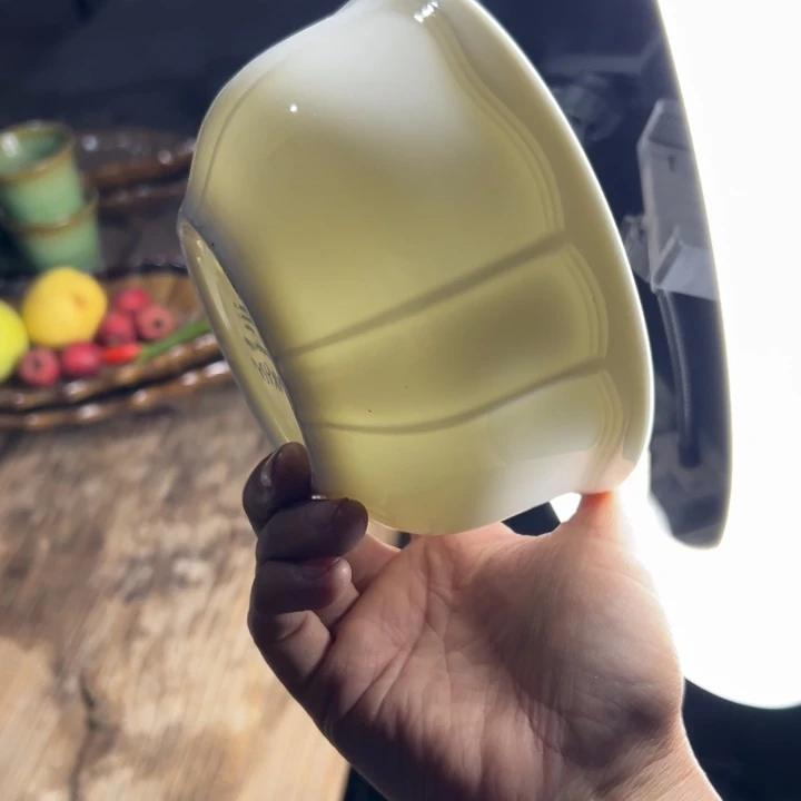 陶库存尾货出口美国荷口碗一对口径14