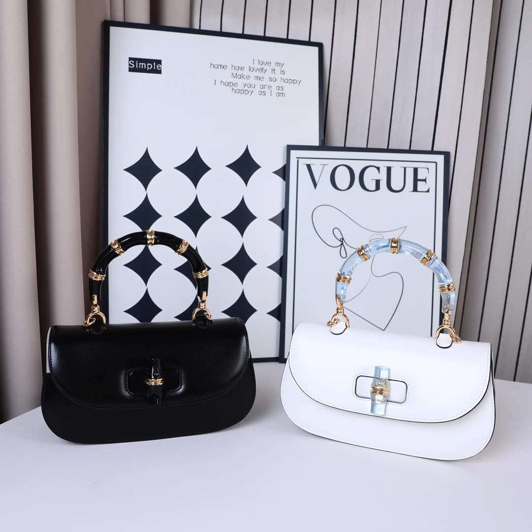 时代品牌【竹节包】头层牛皮 单肩斜挎时尚休闲百搭包包 M10595